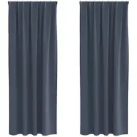 vidaXL Verdunkelungs-Vorhänge mit Ringen 2 stk. Anthrazit 260 x 140 cm