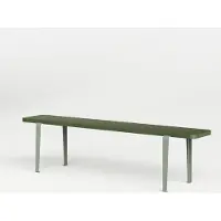 TIPTOE - LOU Bank, 170 x 30 cm, Buche olivgrün (RAL 6003) / eucalyptus grau