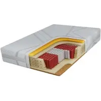 MKS Meble Multipocket-Matratzen ELORI, Visco Schaum 4 cm, 7 Härtezonen, antiallergische Matratze, Memory Schaum, Kokosschicht - LUX - 160 x 200 cm