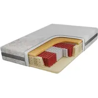 MKS Meble Multipocket-Matratze 7 Härtegrade RINALI, Matratze mit Latexschicht 3 cm, bezug waschbar, antiallergisch und elastisch - APRI - 90 x 200 cm