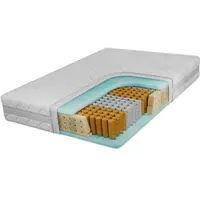 MKS Meble 7 Zonen Taschenfederkernmatratze COVE, Härtegrad H3, Rollmatratze mit HR Schaum orthopädisch Bezug waschbar - SIVO - 160 x 200 cm