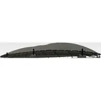 Markenlos Ersatzdach für ovalen Pavillon 5,3 x 3,5 m, wasserabweisend, Farbe: steingrau