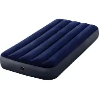 Intex Luftbett, Gästebett für 1 Person, Fiber-Tech Technology, Plüschoberseite, wasserabweisend, Indoor / Outdoor, Luftmatratze Tragkraft max. 136 kg