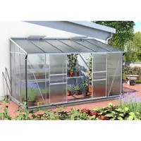 Pergart Vitavia, Aktionsangebot (inkl. 100 Euro Zubehör): Anlehn-Gewächshaus "Osiris 7800", aluminium eloxiert, 7,8 m², 4 mm HKP