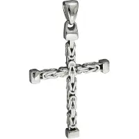 Zeeme Basic Anhänger Silber 925 Kreuz-Motiv Königskette poliert 52mm