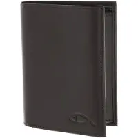 OXMOX Leder Geldbörse Leather RFID Protect Kombibörse Freedom Fish Embossed Brown dunkelbraun