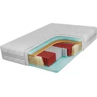 MKS Meble Multipocket-Matratze CALVI, mit Kokosschicht, zwei Härtegrade H3/H4, antiallergisch matratze, 7 Härtezonen, abnehmbarer bezug - SIVO - 160 x 200 cm