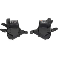 Microshift MTB Thumb-Taps Schalthebel Paar Shimano 3x7-fach schwarz 2022 Schalthebel