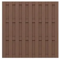 Traumgarten Sichtschutzzaun JUMBO WPC Braun Sichtschutz Lamellenzaun, 179x179 cm