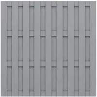 Traumgarten Sichtschutzzaun JUMBO WPC Grau Sichtschutz Lamellenzaun, 179x179 cm