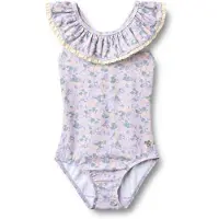 Wheat Badeanzug - UV40+ - Doris - Purple Light Petunien - - 6 Jahre (116) - Bademode