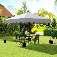 SUGIFT Pop-Up Pavillon höhenverstellbar 3-stufig, Faltpavillon Gartenzelt UPF50+ Oxford-Polyester Metall, Hellgrau | 3x3 m | 267–287 cm | 14,5 kg