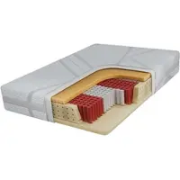 MKS Meble Multipocket-Matratze 7 Härtegrade RINALI, Matratze mit Latexschicht 3 cm, bezug waschbar, antiallergisch und elastisch - LUX - 140 x 200 cm