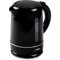 Domo DO9256WK, 1,7 l, 2200 W, Schwarz, Kunststoff, Wasserstandsanzeige, Drahtlos
