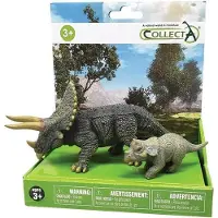 Collecta Set mit 2 handbemalten Figuren Triceratops mit Baby 89312