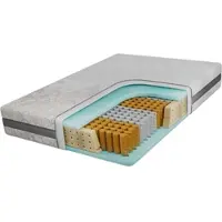 MKS Meble 7 Zonen Taschenfederkernmatratze COVE, Härtegrad H3, Rollmatratze mit HR Schaum orthopädisch Bezug waschbar - APRI - 120 x 200 cm