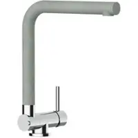 VIZIO Wasserhahn Vorfenster Küchenarmatur Umklappbar 45 CM mit 360° Schwenkbarem L Auslauf Verchromt Zement Granit