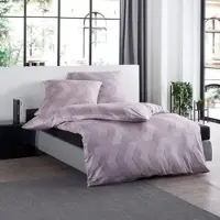 Fleuresse Interlock Jersey Bettwäsche Black Premium Beja mauve 155x220 cm + 80x80 cm - lila