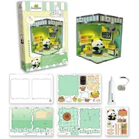 AS Discount Sycomore Plüschspielzeug Chibi Box Panda für Kinder