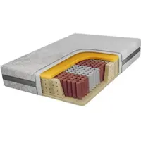 MKS Meble Taschenfederkernmatratze MOXE, 7-Zonen-Technologie, Matratze mit Viscoschaum 3 cm Bezug waschbar High Pocket-Federn 17 cm - APRI - 120 x 200 cm