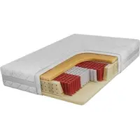 MKS Meble Multipocket-Matratze 7 Härtegrade RINALI, Matratze mit Latexschicht 3 cm, bezug waschbar, antiallergisch und elastisch - SIVO - 160 x 200 cm