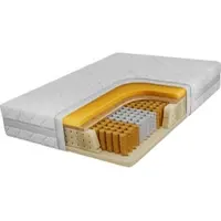 MKS Meble Taschenfederkern Komfortschaum VIRE, Härtegrad H3/H4, 7-Zonen Technologie, Allergiker geeignet, Kokos Verstärkung - SIVO - 90 x 200 cm