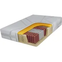 MKS Meble Taschenfederkernmatratze MOXE, 7-Zonen-Technologie, Matratze mit Viscoschaum 3 cm Bezug waschbar High Pocket-Federn 17 cm - LUX - 140 x 200 cm