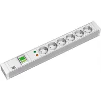 Bachmann 19" PDU PVC 6xCEE7/3 Schalter