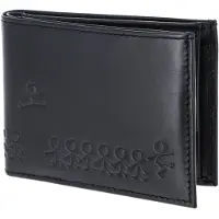 OXMOX Leder Geldbörse Leather RFID Protect Pocketbörse Jumping Jack 2.0 Embossed Black schwarz