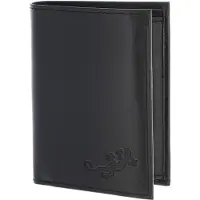 OXMOX Leder Geldbörse Leather RFID Protect Kombibörse Lizard 2.0 Embossed Black schwarz