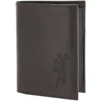OXMOX Leder Geldbörse Leather RFID Protect Kombibörse Lizard Embossed Brown dunkelbraun