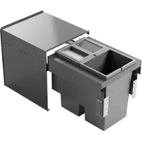 Hailo 3608601 AS Cargo Aqua 600 13/13/D mit 26 Liter Volumen für 60 cm Schrankbreite / Abfalltrennsystem