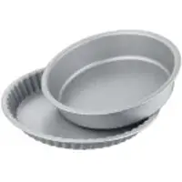 Berndes Kuchenform Set, Aluminium 0019126512 , 1 Set = 1 Kuchenform rund: 26 cm, Quiche-Tarteform rund: 30 cm