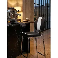 KADIMA DESIGN Barstuhl American Diner 50er Jahre Retro Schwarz Weiß