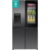 Hisense RQ600P7SKE French Door (615 l, E, 1790 mm hoch, Schwarz)