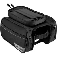 Wiltec Fahrrad Rahmentasche Oberrohrtasche 20 x 10 x 14 cm aus Polyester, wasserabweisende Fahrradtasche