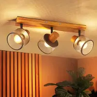 ZMH Deckenstrahler 3 flammig E14 Deckenspots Deckenlampe Schwarz Küchenlampe Metall Spotleuchte Deckenleuchte Spots für Küche Schlafzimmer Wohnzimmer