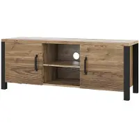 OXM TV-Schränke Olin Appenzeller Fichte / Schwarz matt 147 x 57 x 43 cm