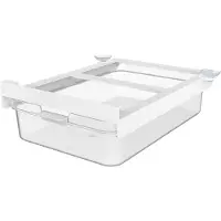 Rotho Kühlschrankschublade - Transparent - Weiß - Kunststoff - 2600 ml