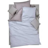 Doris Meyer Interlock-Jersey Wendebettwäsche Milano silber/platin Nackenrollenbezug einzeln 15x40 cm - grau