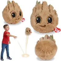 Marvel TY Groot Plüschball, hüpfendes Beanie Bouncers Maskottchen, Geschicklichkeitsspielzeug 10 cm