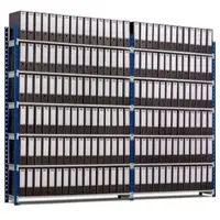 Proregal Aktenregal Maximus Einseitig HxBxT 200 x 125 x 30 cm 5 Ebenen Offener Fachboden Bis Zu 65 Dokumentenordnern Lichtblau & Lichtgrau