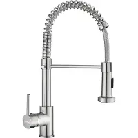 OEM Küchenarmatur mit Pull-Down-Sprühkopf Edelstahl gebürstet
