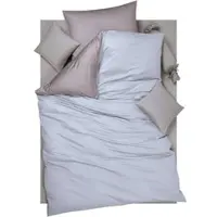 Doris Meyer Interlock-Jersey Wendebettwäsche Milano silber/platin Kissenbezug einzeln 40x40 cm - grau