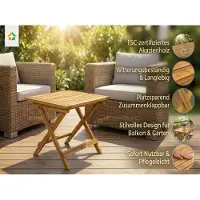 Prestige Home Living Outdoor Akazienholz Gartenklapptisch Beistelltisch 45 cm