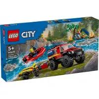 LEGO 60412 – City – Geländebranwagen mit Rettungsboot