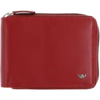 Golden Head Leder Geldbörse Polo RFID Protect RV-Scheintasche 1367 Rot dunkelrot
