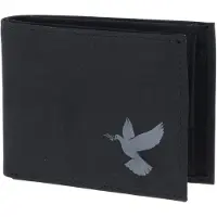 OXMOX Geldbörse New Cryptan RFID Protect Pocketbörse Freedom Pigeon Print Grey Black schwarz