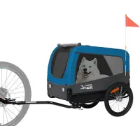 Tiggo VS Pets L Hundeanhänger groß Fahrradanhänger für mittelgroße und große Hunde bis 35 kg, Klappbar,