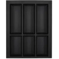 Sotech Orga-Box VII Besteckeinsatz Schwarz 450 mm Höhe 50,5 mm mit Softtouch Oberfläche